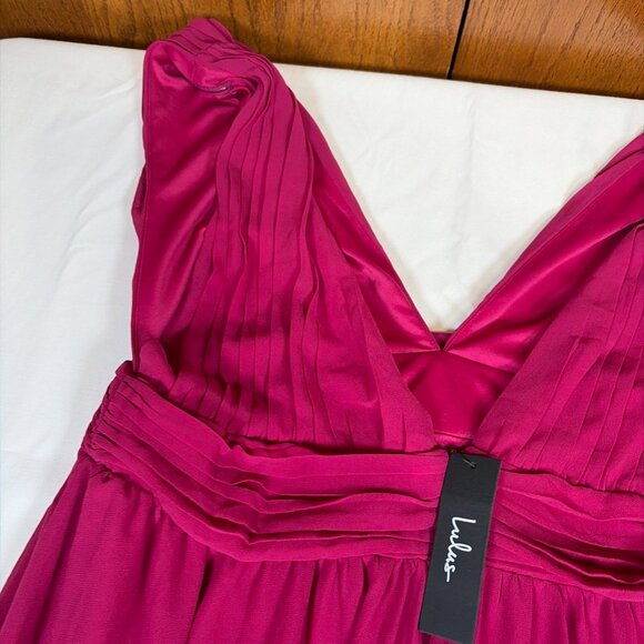 NWT Lulu's Sleeveless Dress Women's 1X Magenta - Picture 2 of 9